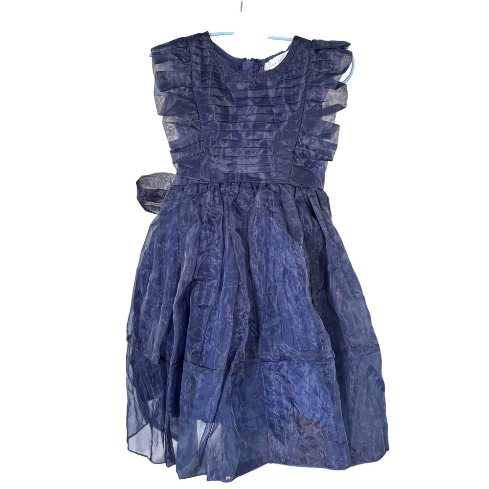 Trish Scully‎ Child Dress Size 4 Navy Blue Party Formal